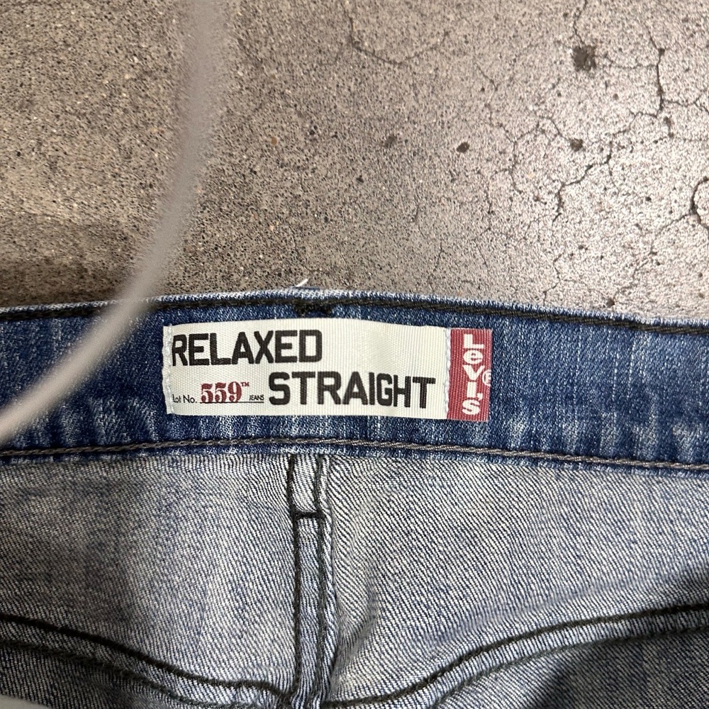 Levi's Mens Pants Size 36x32 Blue Wide Leg Baggy 5 Pocket Relaxed Vintage - Picture 6 of 8